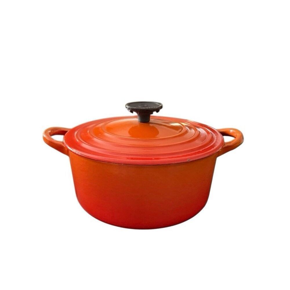 VTG Le Creuset France #B 2 Qt. Dutch Oven and Lid 2pc Set Flame